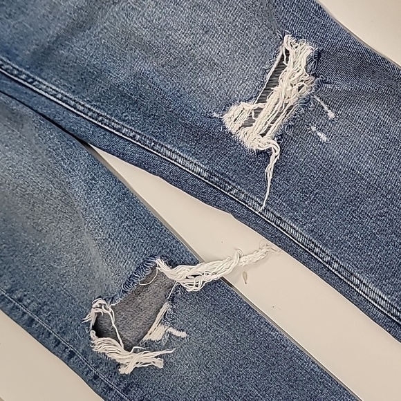 Redone 90s high rise ankle crop distressed jeans - Picture 8 of 15